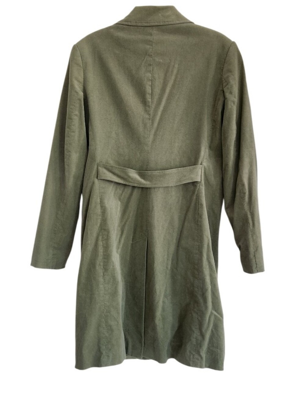 Sage Green Women's Corduroy Coat - Picture 2 of 3